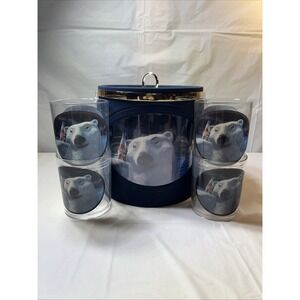Coca Cola Drink Set 4 Cups And Ice Bucket